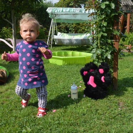 Buzia Mai się rumieni gdy w letniej porze biega wśród zieleni.