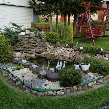 Oczko, ulubione miejsce odpoczynku i relaksu przy szumie wody z fontanny i kaskady:)