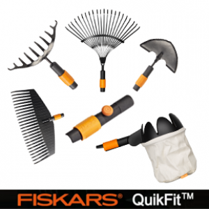 Narzędzia ogrodnicze Fiskars QuikFit™ to pełna gama narzędzi, mocowanych na aluminiowym trzonku, pozwalających wykonywać szereg prac ogrodniczych