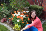 Moja ukochana córka zawsze przy tulipanach :)