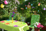 Kącik wypoczynkowy z dużą przewagą zieleni,  jest idealnym miejscem do organizowania spotkań rodzinnych i przyjęć dla dzieci.
 
