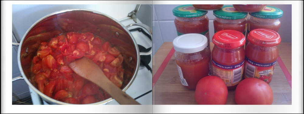 żona zrobiła przecier z naszych działkowych pomidorów :)
