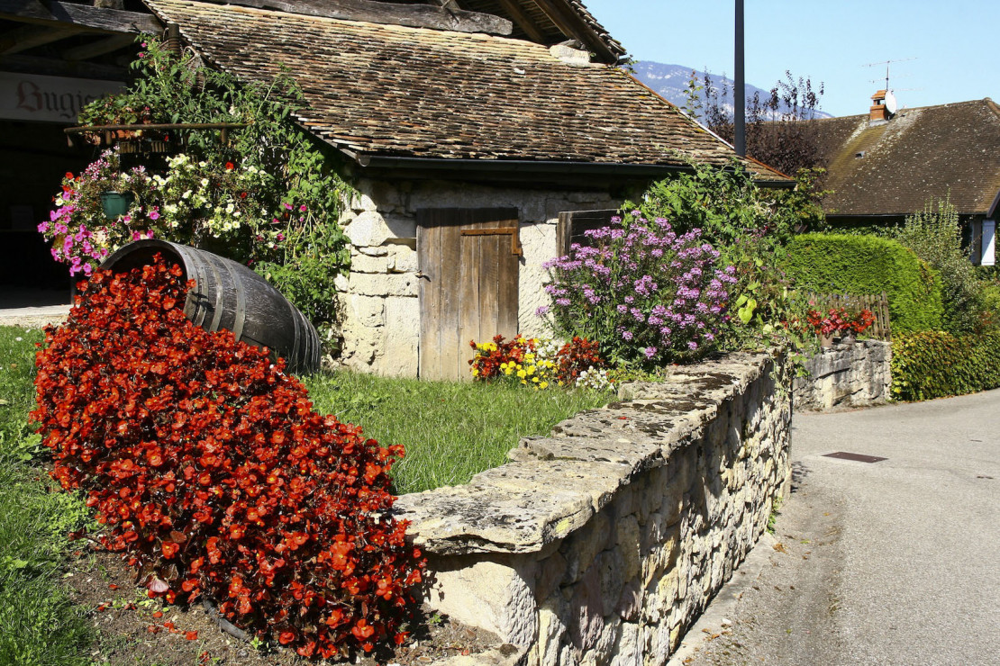Ogrody wiejskie idealnie komponują się z kamiennymi elementami - choćby murkami czyli donicami (zdj.: Fotolia.com)