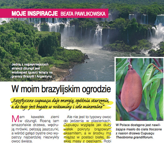Specjalnie dla "Przepisu na Ogród" Beata Pawlikowska napisała o ogrodzie w amazońskiej dżungli i pewnym tajemniczym owocu...