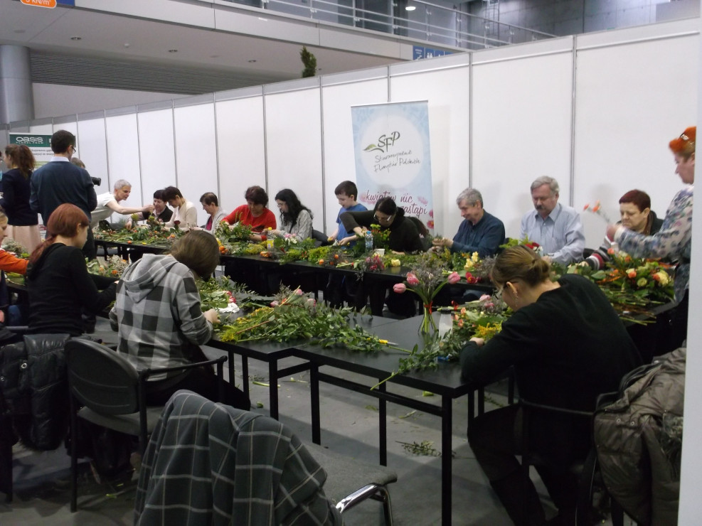 Warsztaty florystyczne w dniu otwartym dla publiczności (1.03.2014).                                        